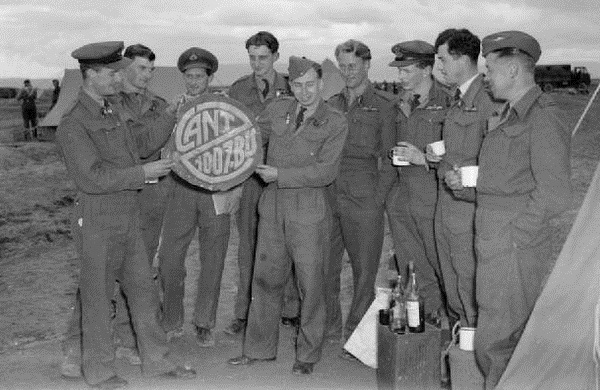 A trophy cut from an Italian bomber